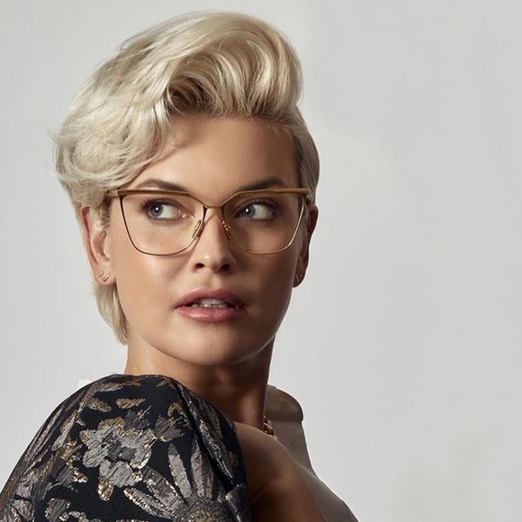 DITA Rose Gold & Silver Mixed Metal Ravitte Oversized Cat Eye Eyeglasses - Picture 2 of 8